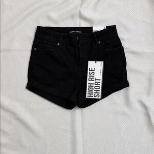 Almost Famous High Rise Black Jean Women Shorts Size 1